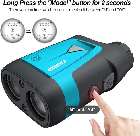 Mileseey Professional Laser Golf Rangefinder 660 ياردة مع تعويض المنحدر، دقة ± 0.55 ياردة، قفل سارية العلم السريع، تكبير 6X، قياس المسافة/الزاوية/السرعة للجولف والصيد in Kuwait