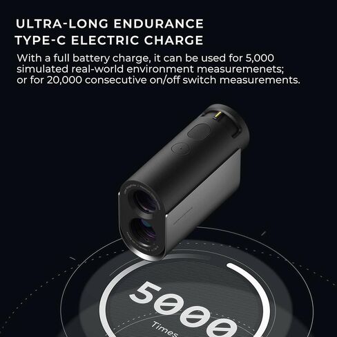 محدد نطاق الجولف APEXFORGE مع منحدر، 1100 ياردة، تكبير 6X، قفل العلم، عدسة عينية من السيليكون، قياسات في الوقت الحقيقي، مرفق مغناطيسي، شحن USB-C، محدد المدى للجولف والصيد in Kuwait