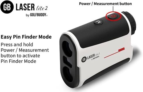 GOLFBUDDY Lite 2 Golf Laser Rangefinder, Faster Measurement Speed, Pin Finder & One Click Scan Mode, 880 Yards Putting Range, Accurate Measurement with Vibration, 6X Magnification, Water-Resistant in Saudi Arabia