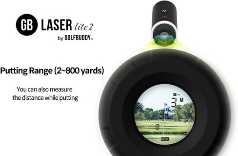 GOLFBUDDY Lite 2 Golf Laser Rangefinder, Faster Measurement Speed, Pin Finder & One Click Scan Mode, 880 Yards Putting Range, Accurate Measurement with Vibration, 6X Magnification, Water-Resistant in Saudi Arabia