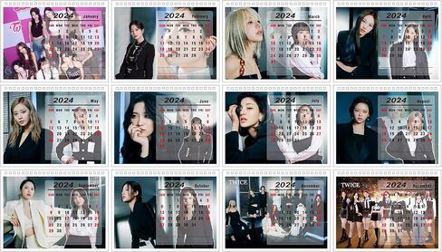 2024 Twice Desk Calendar,Twice Desktop Monthly Desk Calendar Gift for Fan Collection in Kuwait