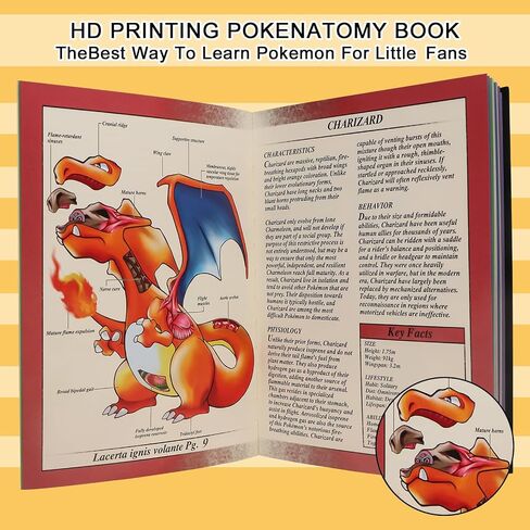 تقويمات مكتب دليل Pokenatomy - الرفيق النهائي لدراسة علم الأحياء Po-ke، طباعة عالية الدقة، 200 صفحة تغطي 100 شخصية كلاسيكية، هدايا عيد ميلاد تعليمية لمحبي الأطفال والكبار in Saudi Arabia