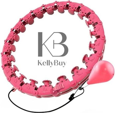 طوق هولا هوب الموزون من إنفينيتي هوب للمتعة واللياقة البدنية - فقدان الوزن 24 عقدة قابلة للفصل ووزن قابل للتعديل، كرة دوارة أوتوماتيكية للبطن، معدات لياقة بدنية للبالغين والأطفال - حل كامل للتمرين in Kuwait