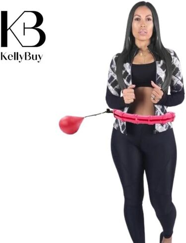 طوق هولا هوب الموزون من إنفينيتي هوب للمتعة واللياقة البدنية - فقدان الوزن 24 عقدة قابلة للفصل ووزن قابل للتعديل، كرة دوارة أوتوماتيكية للبطن، معدات لياقة بدنية للبالغين والأطفال - حل كامل للتمرين in Kuwait