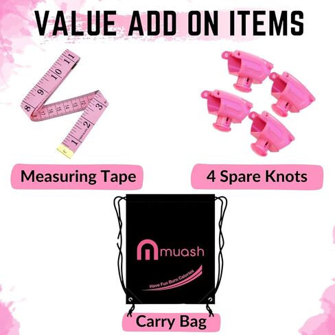 هولا هوب المرجح للبالغين | 28 عقدة | طوق هولا قابل للتعديل مع شريط بوصة إضافية، وشريط مطاطي، وعجلة احتياطية وعقدة قفل في حقيبة حمل ذكية | كرة جاذبية ناعمة بزاوية 360 درجة للياقة البدنية وفقدان الوزن in Kuwait