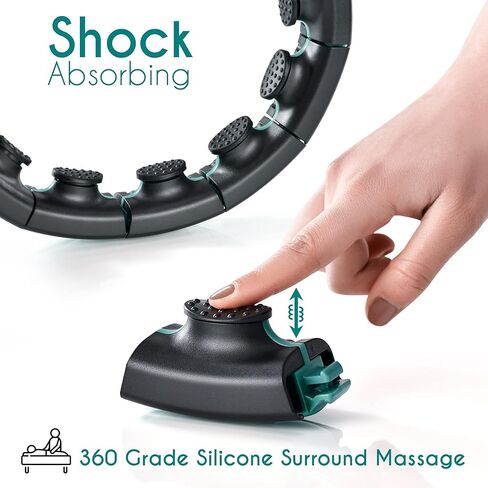 Smart Weighted Hula Hoop for Adults Weight Loss– Fully Adjustable with Detachable Knots – 2 in 1 Abdomen Fitness Massage Infinity Hoops in Kuwait