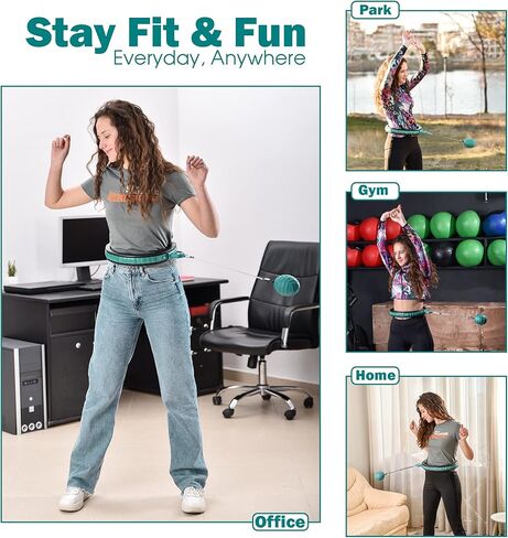 Smart Weighted Hula Hoop for Adults Weight Loss– Fully Adjustable with Detachable Knots – 2 in 1 Abdomen Fitness Massage Infinity Hoops in Kuwait