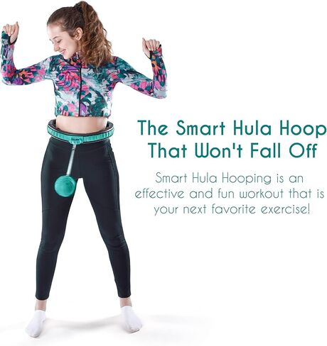 Smart Weighted Hula Hoop for Adults Weight Loss– Fully Adjustable with Detachable Knots – 2 in 1 Abdomen Fitness Massage Infinity Hoops in Kuwait