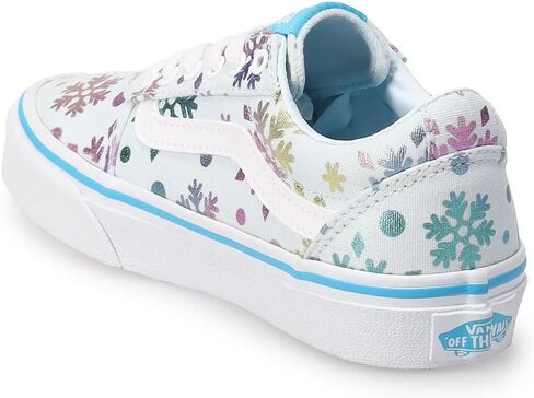 Vans Ward Girls' Sneakers Foil Snowflakes Blue, 6 in Saudi Arabia