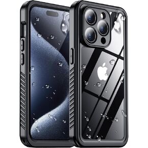 2024 New Designed for iPhone 15 Pro Case Waterproof, [Built-in Screen Protector & Glass Camera Protector][Full Body Shockproof][IP68 Underwater][Dustproof][Dropproof] Phone Case for iPhone 15 Pro 6.1"