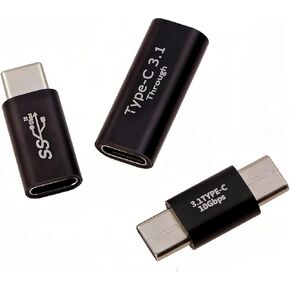 USB C 3.1 Adpter, 3Styles of USB C 3.1 to USB C Adapters-USB C Male to Male,C Female to Female,C Male to Female-Type C Adpter Compatible with MacBook,Nintendo Switch,Thunderbolt3 and More