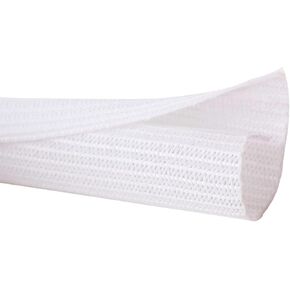 10ft - 1/2 inch Cord Protector Wire Loom Tubing Cable Sleeve Split Sleeving for USB Cable Power Cord Audio Video Cable – Protect Cat from Chewing Cords - Black (White, 1/2"-10ft)
