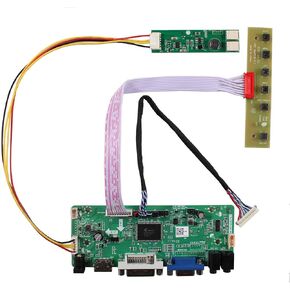 VSDISPLAY HD-MI DVI VGA Audio LCD Controller Board Work for 14.9inch 1280x390 LTA149B780F 30 PIN LVDS Interface 2CCFL Backlight LCD Screen