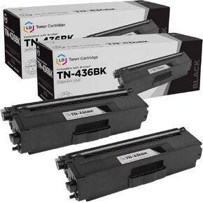 LD Products Compatible Toner Cartridges Replacements for Brother TN436BK TN-436 TN436 Super High Yield for use in Brother MFC-L8900CDW HLL8360CDW HL-L9310CDW HL-L9310CDWTT MFC-L9570CD (Black, 2-Pack)