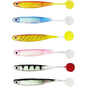 Paddle Tail Swimbaits, Reflective & Attractive Soft Plastic Fishing Lures Shad Minnow Swim Bait for Bass Trout Walleye 2.95in 4.1in