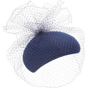 Lawliet Womens Teardrop Solid Color Wool Felt Veil Netting Fascinator A618
