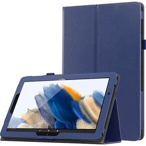حافظة SaharaCase EliteFold Folio لهاتف Samsung Galaxy Tab A9+ Defense - مسند مدمج وحزام يد، جلد نباتي، غطاء للنوم والاستيقاظ التلقائي (أسود عقرب)