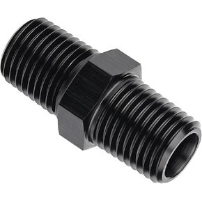 EVIL ENERGY 1/2"NPT Male to 1/2"NPT Male Thread Coupling Equal Hose Fitting Adapter Black Aluminum