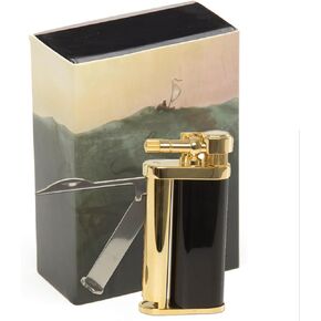 Tomo Pipe Lighter + Built in Pick & Tamper Pipe Tools - Japanese Refillable Butane Lighter for Pipes, Soft Flame Angled Pipe Lighter, Adjustable Flame Lighter (Black Matte)