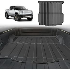 Upgrade Tundra Bed Mat 5.5ft | AOMSAZTO Custom Fit Truck Bed Mat for 2022 2023 2024 Toyota Tundra Accessories (Only Fit CrewMax 5.5ft Bed) - All Weather Cargo Tray Floor Mat Bed Liner for Tundra