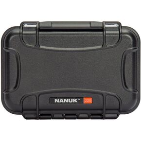 Nanuk 225 Waterproof Hard Case with Durable ABS Shell, Dustproof Seal, and Secure Latches (Black)