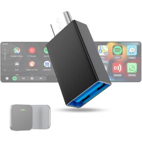 LAMTTO Wireless USBC Male to USB A 3.0 Female Adapter for Carplay Adapter & Android Adapter, Converter, 5Gbps High-Speed