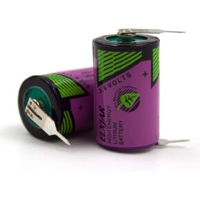 elxjar (2-Pack) TL-5902/T (T Terminal) 3.6V 1/2AA Battery Replacement for Tadiran TL-5902/T T Termina Lithium Thionyl Chloride Battery