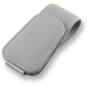 2Pcs Sunglass Holder for Car, Magnetic Leather Eyeglass Hanger Clip for Car Sun Visor, Sunglasses Holder and Ticket Card Clip for Car Visor Accessories (Beige)