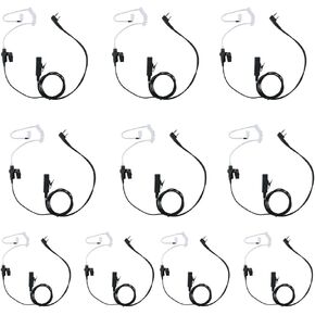 UV-5R Earpiece Headset with Mic Ptt for Baofeng Compatible with Kenwood BTECH,Retevis RT21 RT222 Two Way Radio Walkie Talkie,10 Pack