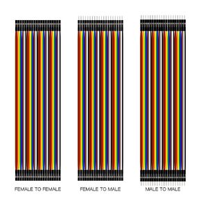 SHILLEHTEK 120pcs Multicolored Dupont Wire 40pin Male to Female, 40pin Male to Male, 40pin Female to Female Breadboard Compatible Jumper Wires for Arduino and Raspberry Pi Projects