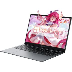 CHUWI 15.6'' Laptop Computer, 256GB SSD 8GB DDR4, Windows 11 Touchscreen Laptop with Intel Celeron N4020, 2K FHD Display, TF Card, WiFi, Bluetooth, HDMI, Type-C, 38Wh Battery, Grey (Herobook Plus)