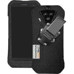 Case Compatible with Kyocera DuraForce Ultra Phone Models E7110 Nylon Frame Fitted Case with 4-Way Locking Belt Clip