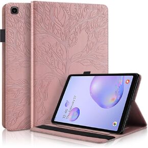 Pefcase Samsung Galaxy Tab A 8.4'' 2020 Case SM-T307 PU Leather Folio Stand Cover Lightweight Flip Wallet Case Shell with Pencil Holder Card Pocket for Galaxy Tab A 8.4 Tablet 2020 - Rose Gold