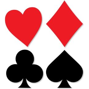 Big Dot of Happiness Las Vegas - Card Suits Decorations DIY Casino Party Essentials - Set of 20
