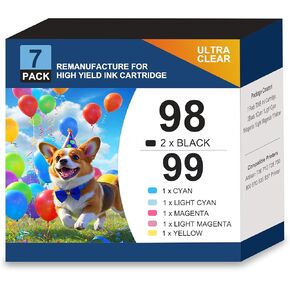 320 Ink Cartridge T320 Ink Compatible with PictureMate PM-400 Printer PM 400 Photo Printer Ink(1PK,BKCMY)
