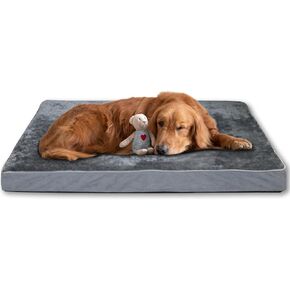Dog Beds for Extra Large Dogs,Memory Foam Pet Couch Bed Waterproof Dog Couch with Removable Cover,Nonskid Bottom(No Side, 38 * 27.5 * 3.5inch)