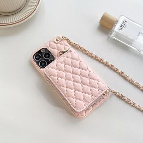 for iPhone 14 Pro Wallet for Women,Stylish Crossbody Wallet Case with Detachable Strap＆Card Slots Holder,Quilted PU Leather Phone Cases for iPhone 14 Pro 6.1" (Purple, iPhone 14 Pro)