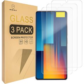 Mr.Shield Screen Protector compatible with Xiaomi Poco M6 Pro 4G LTE [NOT for 5G Model] [Tempered Glass] [3-PACK] [Japan Glass with 9H Hardness]
