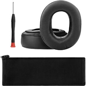 Geekria Earpad + Headband Compatible with Sony MDR-HW700, MDR-HW700DS Headphone Replacement Ear Pad + Headband Cover/Ear Cushion + Headband Protector/Repair Parts Suit (Black)