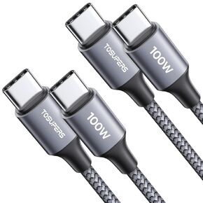 Long USB C Cable (8ft, 2-Pack), iPhone 16 Charger Cord, 100W USB C to USB C Cable for iPhone 16 Pro Max, iPhone 15 Max Pro, Samsung Galaxy AI S24 S23 Ultra Z Fold6/Z Flip6