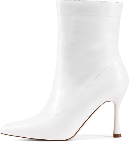 Ladies Dress 3.5IN Pointed toe Ankle boots | Mid Heel, Stiletto Short Booties for Work Daily in Kuwait