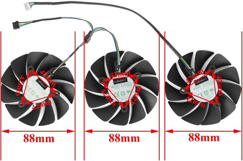 مروحة بطاقة الرسومات inRobert 88 مم GA92S2U RTX3070 RTX3080 لمبرد بطاقة الفيديو Zotac RTX 3070 3080 Ti AMP Holo (مجموعة كاملة من المروحة) in Kuwait
