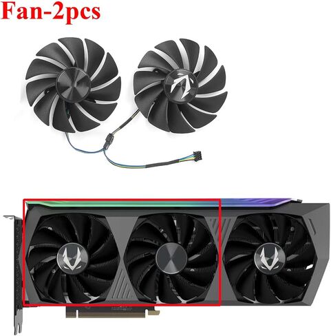 مروحة بطاقة الرسومات inRobert 88 مم GA92S2U RTX3070 RTX3080 لمبرد بطاقة الفيديو Zotac RTX 3070 3080 Ti AMP Holo (مجموعة كاملة من المروحة) in Kuwait
