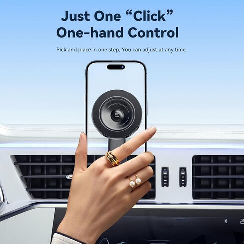 حامل هاتف السيارة المغناطيسي من ESSAGER، لحامل السيارة MagSafe، حامل الهاتف الخلوي بفتحة تهوية بدوران 360 درجة متوافق مع iPhone 15 14 13 12 Pro Max MagSafe ملحقات السيارة in Kuwait
