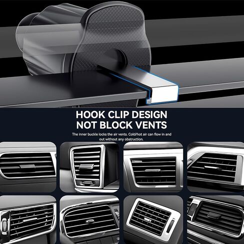 حامل هاتف السيارة المغناطيسي من ESSAGER، لحامل السيارة MagSafe، حامل الهاتف الخلوي بفتحة تهوية بدوران 360 درجة متوافق مع iPhone 15 14 13 12 Pro Max MagSafe ملحقات السيارة in Kuwait