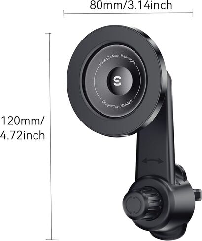 حامل هاتف السيارة المغناطيسي من ESSAGER، لحامل السيارة MagSafe، حامل الهاتف الخلوي بفتحة تهوية بدوران 360 درجة متوافق مع iPhone 15 14 13 12 Pro Max MagSafe ملحقات السيارة in Kuwait