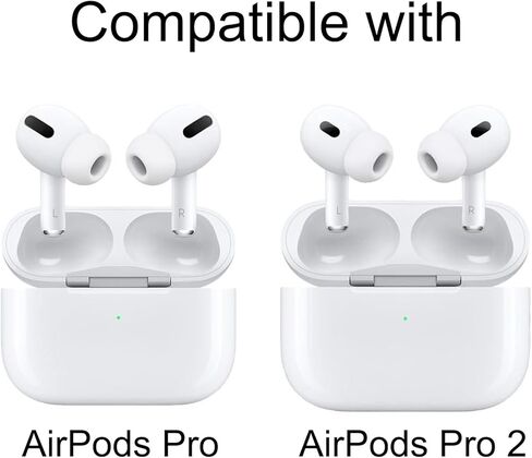 أطراف وسائد أذن من السيليكون من TENOC، وسائد أذن بديلة متوافقة مع AirPods Pro 1st 2nd، 3 أزواج S M L، أبيض in Kuwait