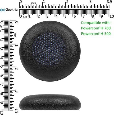Geekria QuickFit Replacement Ear Pads for Anker Powerconf H700, H500 Headphones Ear Cushions, Headset Earpads, Ear Cups Cover Repair Parts (Black) in Saudi Arabia