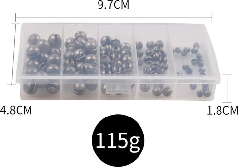 100PCS Fishing Weights Sinkers - Removable Weights Sinkers - 5 sizes to choose from - （ 1/55 oz，1/35 oz, 1/28 oz, 1/19 oz, 5/71 oz.）, big, Brack in Saudi Arabia