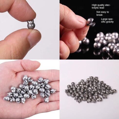 100PCS Fishing Weights Sinkers - Removable Weights Sinkers - 5 sizes to choose from - （ 1/55 oz，1/35 oz, 1/28 oz, 1/19 oz, 5/71 oz.）, big, Brack in Saudi Arabia